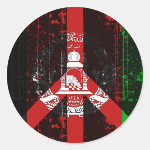 Peace In Afghanistan Classic Round Sticker