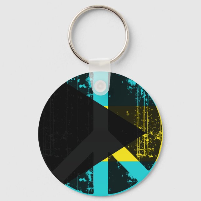 Peace In Bahamas Key Ring (Front)