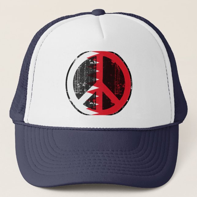 Peace In Bahrain Trucker Hat (Front)