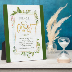 “Peace in Christ” Tabletop Plaque with Easel