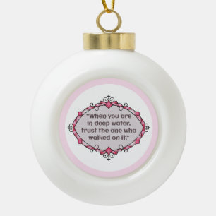 Peace in deep waters ceramic ball christmas ornament