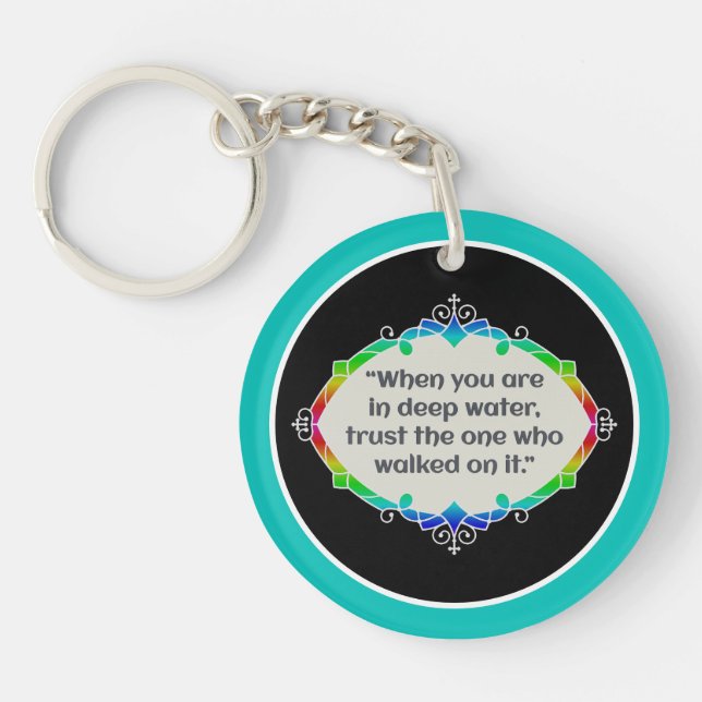 Peace in deep waters key ring (Front)