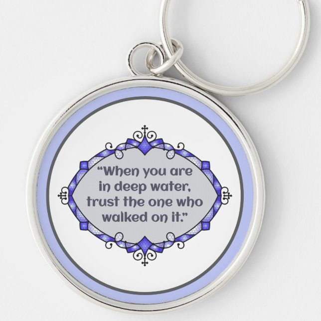 Peace in deep waters key ring (Front)