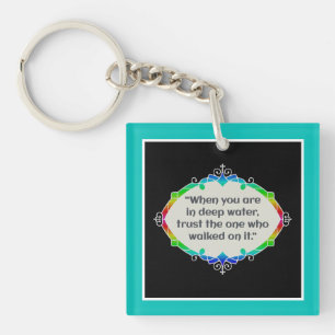 Peace in deep waters key ring
