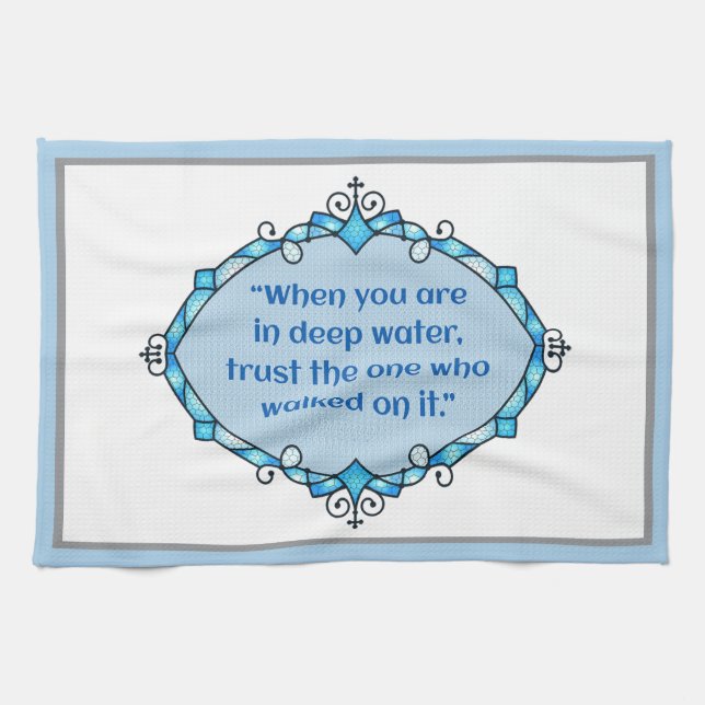 Peace in deep waters tea towel (Horizontal)