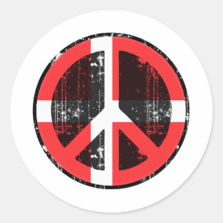 Peace In Denmark Classic Round Sticker