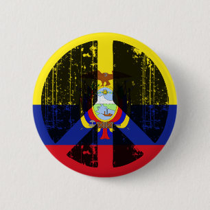 Peace In Ecuador 6 Cm Round Badge