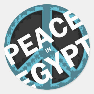 PEACE IN EGYPT CLASSIC ROUND STICKER
