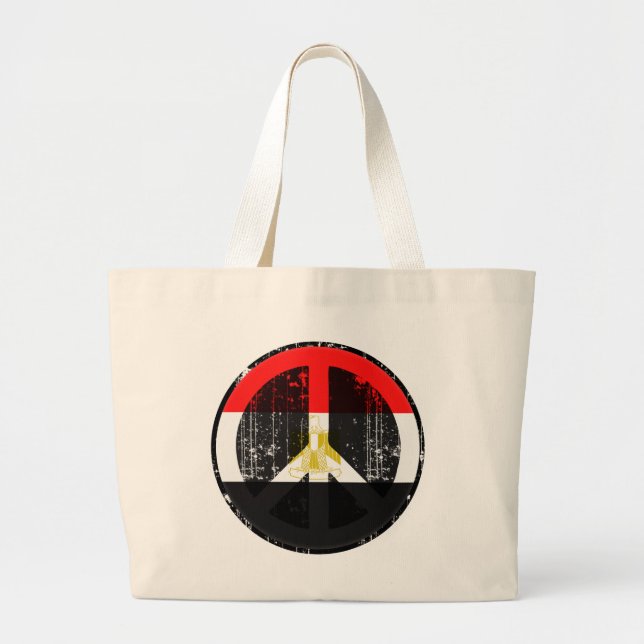Peace In Egypt Large Tote Bag (Front)