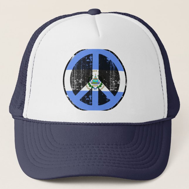 Peace In El Salvador Trucker Hat (Front)