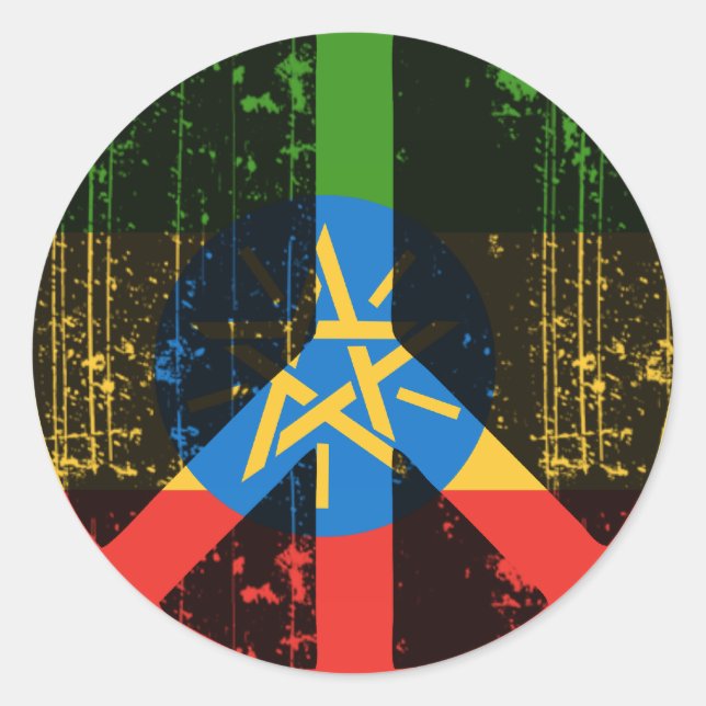 Peace In Ethiopia Classic Round Sticker (Front)