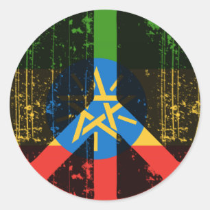 Peace In Ethiopia Classic Round Sticker