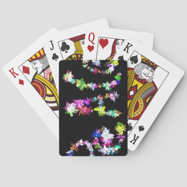 "PEACE" in Flowers Art Print  Customise Product Playing Cards (Back)
