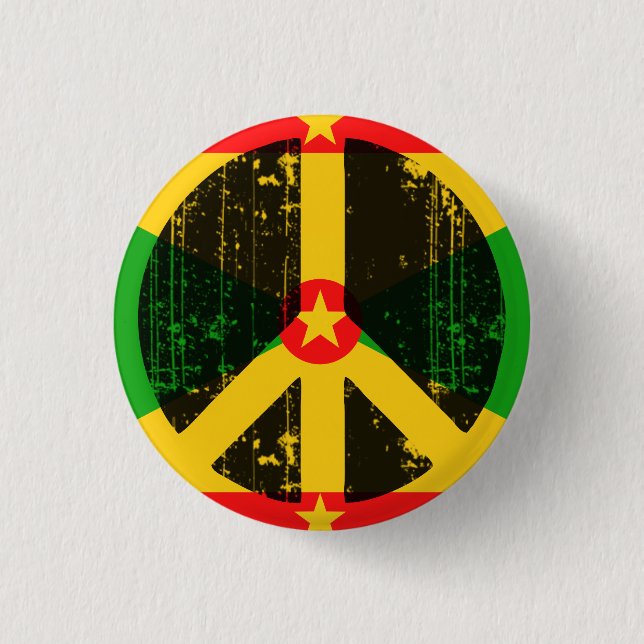 Peace In Greneda 3 Cm Round Badge (Front)