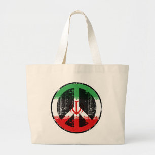 Peace In Iran Large Tote Bag