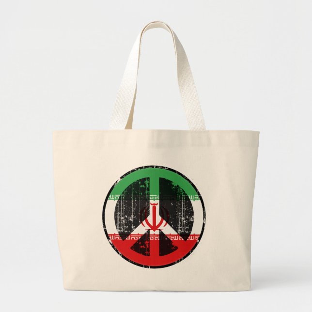 Peace In Iran Large Tote Bag (Front)