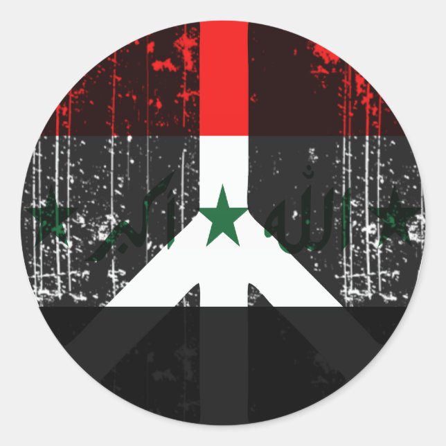 Peace In Iraq Classic Round Sticker (Front)