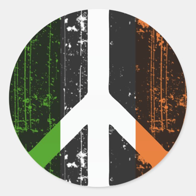 Peace In Ireland Classic Round Sticker (Front)