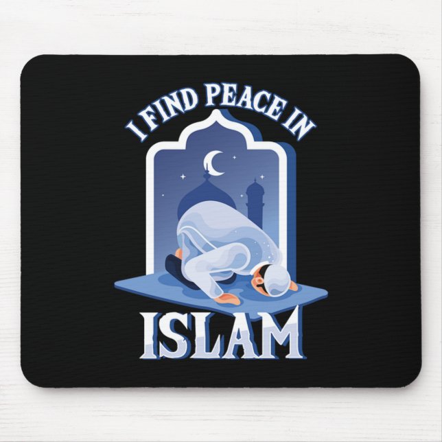 Peace In Islam Muslim Allah Prayer Mosque Namaz Gi Mouse Mat (Front)