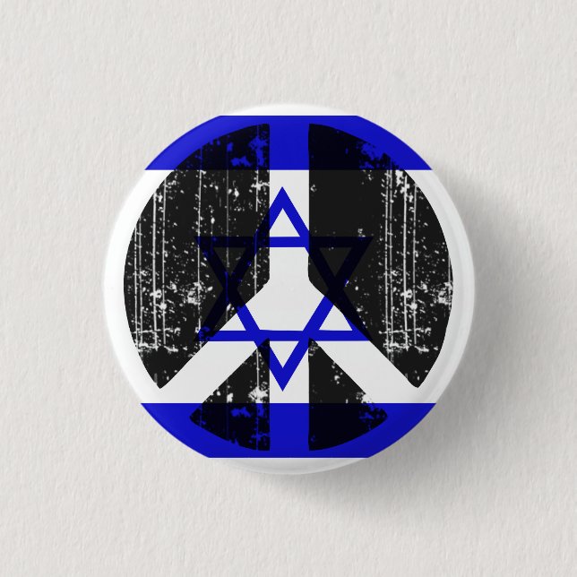 Peace In Israel 3 Cm Round Badge (Front)