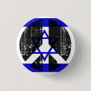 Peace In Israel 3 Cm Round Badge