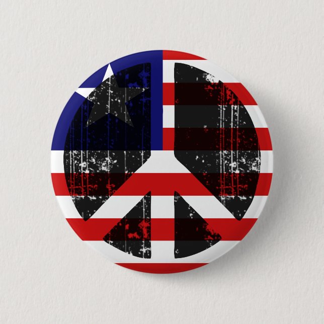 Peace In Liberia 6 Cm Round Badge (Front)