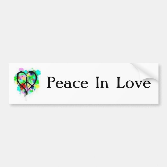 Peace In Love Bumper Sticker (Front)