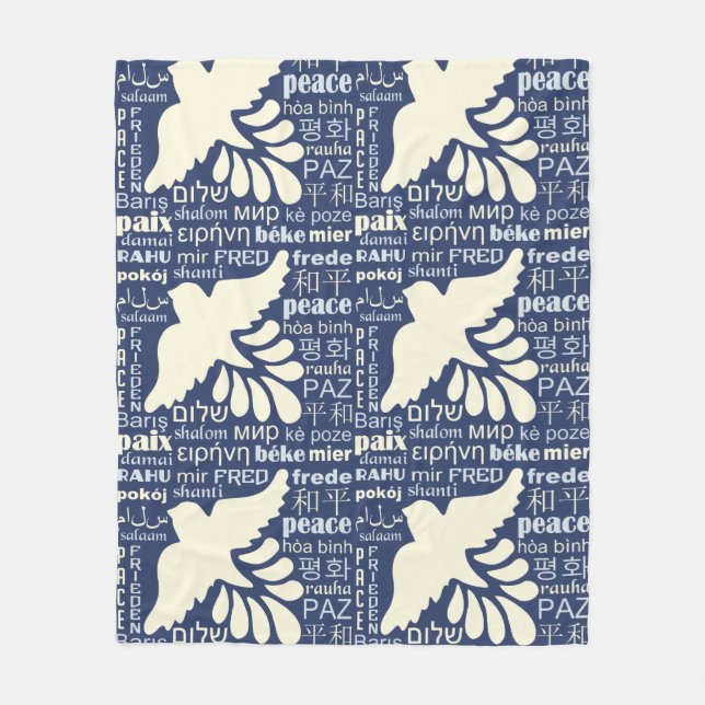 PEACE in many languages fleece blankets (Front)