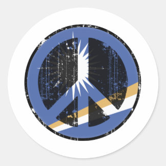 Peace In Marshall Islands Classic Round Sticker