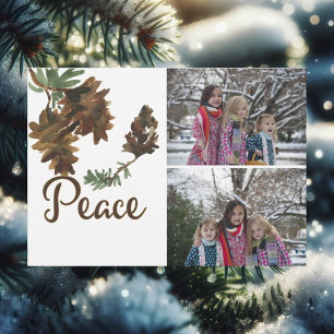 Peace in Nature Christmas Holiday 2 Photos Card
