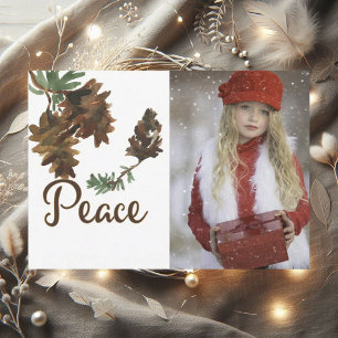 Peace in Nature Christmas Holiday Photo Card