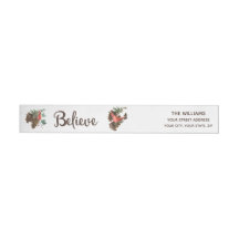 Peace in Nature Christmas Wrap Around Label