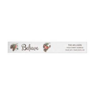 Peace in Nature Christmas Wrap Around Label
