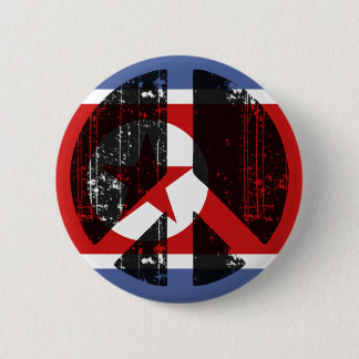 Peace In North Korea 6 Cm Round Badge