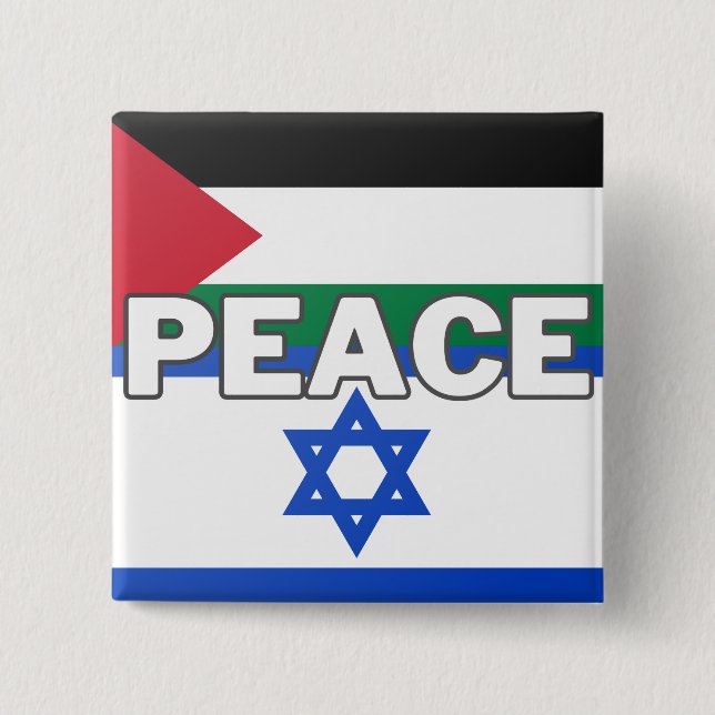 Peace in Palestine Israel 15 Cm Square Badge (Front)