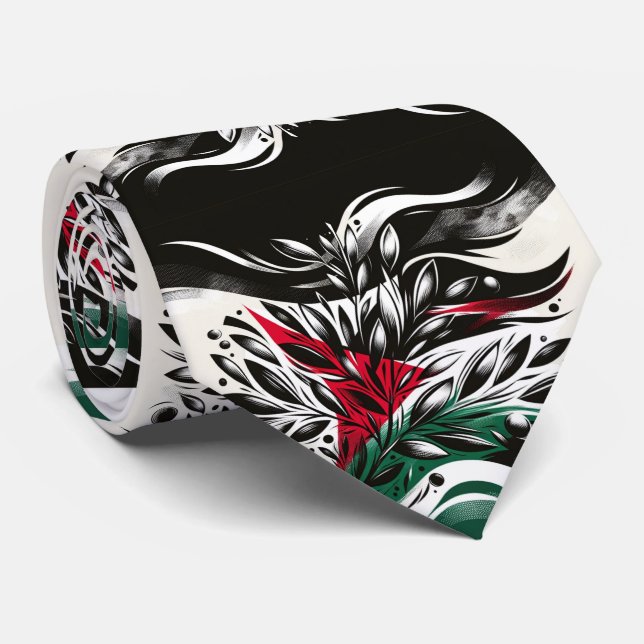 PEACE IN PALESTINE TIE (Rolled)