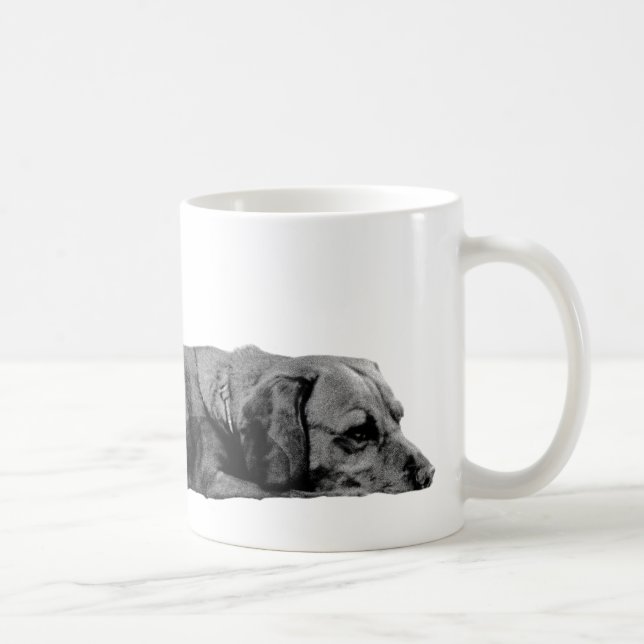 Peace in Porcelain – Sleeping Dog Coffee Mug (Right)