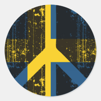 Peace In Sweden Classic Round Sticker