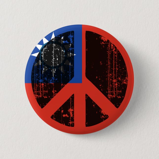 Peace In Taiwan 6 Cm Round Badge (Front)