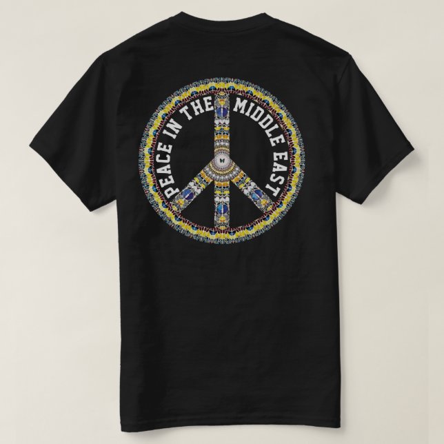 PEACE IN THE MIDDLE EAST - GEOMETRIC BUTTERFLY T-Shirt (Design Back)