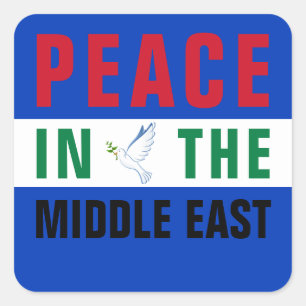 Peace in the Middle East Square Sticker
