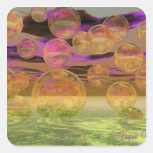 Peace in the Storm – Violet and Amber Tranquilli Square Sticker