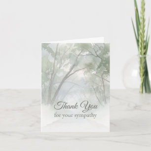 Peace in the Trees Funeral Sympathy Thank You Card