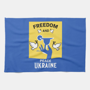 Peace In The Ukraine - Love And Support Tea Towel