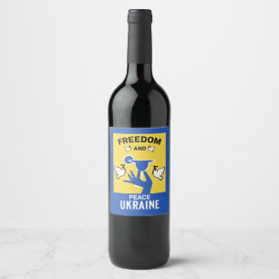 Peace In The Ukraine - Love And Support Wine Label