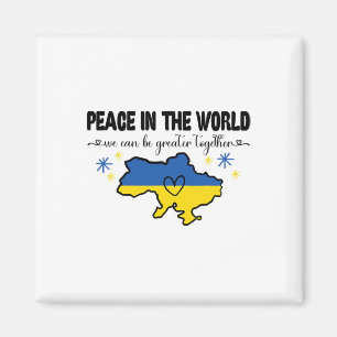 Peace In The World Shirt I Stand With Ukraine Hear Magnet