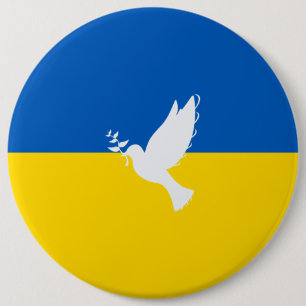Peace in the world Ukrainian flag 6 Cm Round Badge