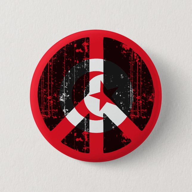 Peace In Tunisia 6 Cm Round Badge (Front)