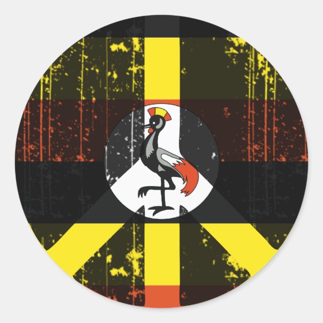 Peace In Uganda Classic Round Sticker (Front)