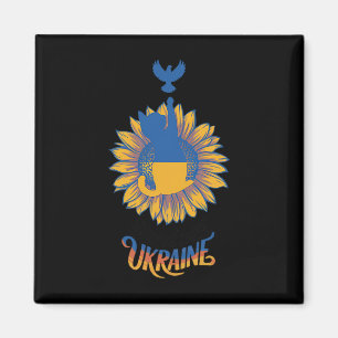 Peace In Ukraine Dove And Cat Stand With Ukraine Z Magnet